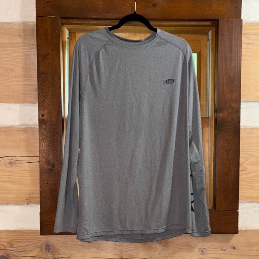 AFTCO Gray Long Sleeve Performance Tee